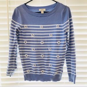 Ann Taylor LOFT Sweater flower beads